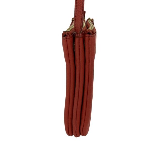 Auth CELINE Trio - Red Leather Shoulder Bag - Picture 5 of 13